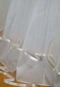 Tha Canadian Profile - Girl's Tulle And Satin With Double Ruffle Skirt Communion Dress