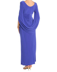 R&M Richards - Draped With Rhinestone Detailing Shoulder Dress