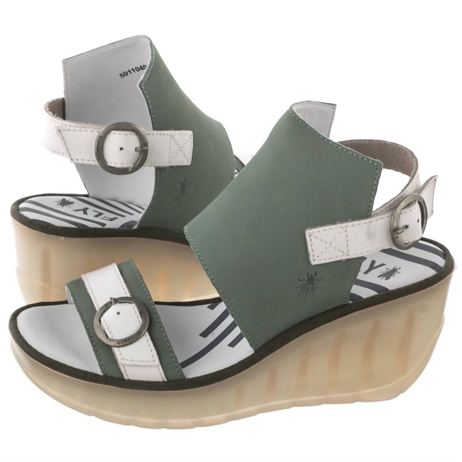 FLY LONDON Women's Jeno Sandal in jade - women's sandal
