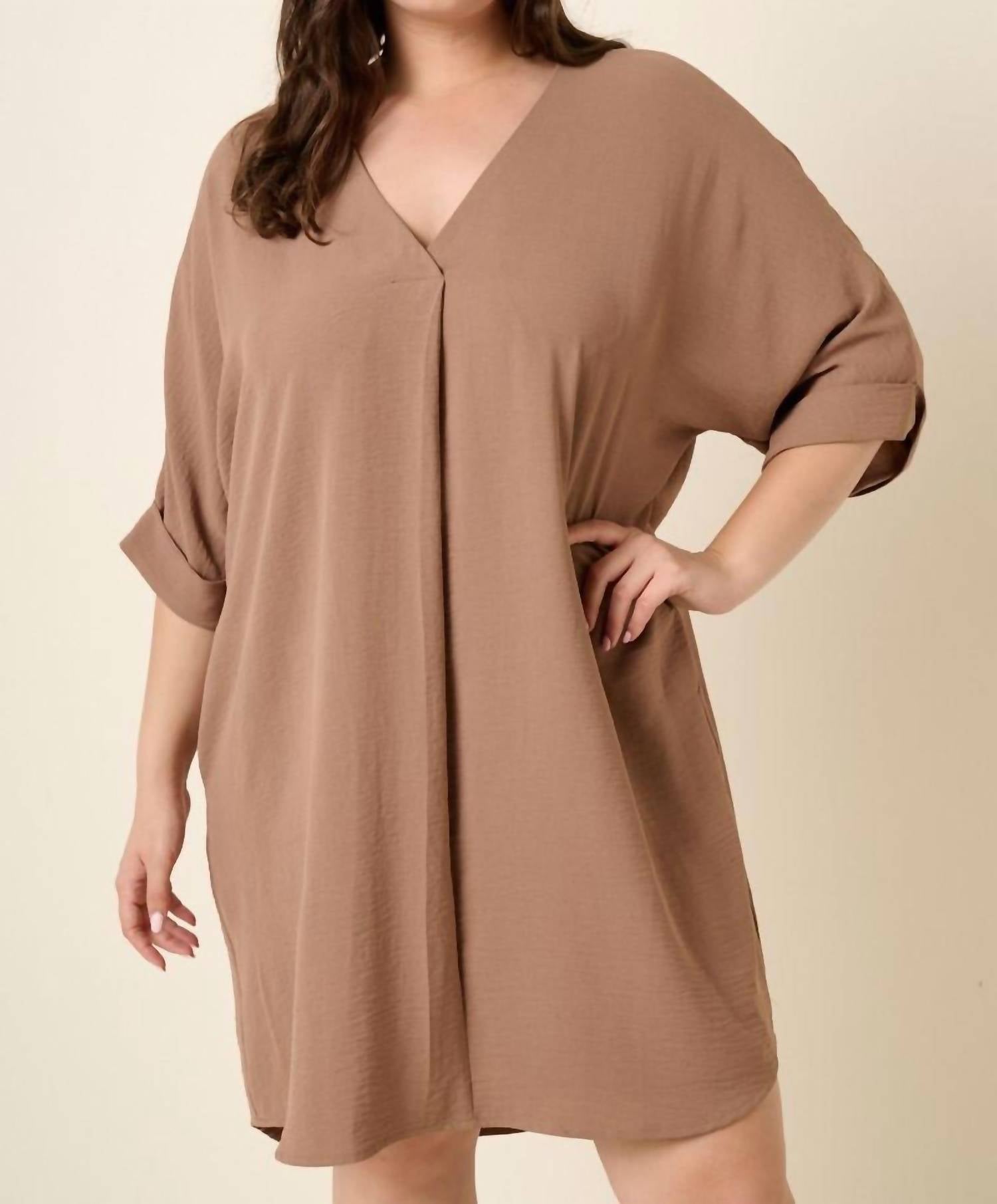 Mittoshop - Airflow Dolman Sleeve Shift Mini Dress