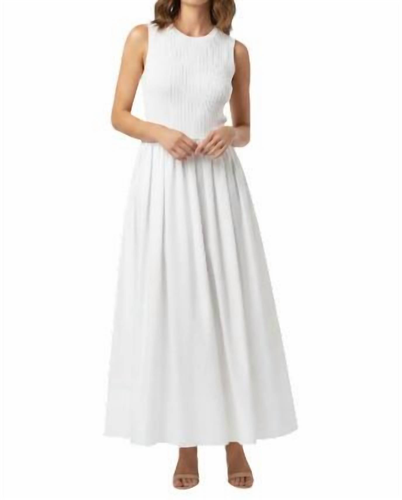 She + Sky - Sleeveless Bubble Hem Mini Dress