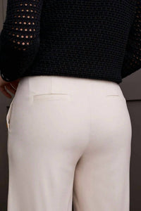 Tribal - High Waist Pull-on Palazzo Pant With Button Detail