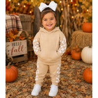Kidscharm - Kid's Checkered Hoodie & Jogger Set
