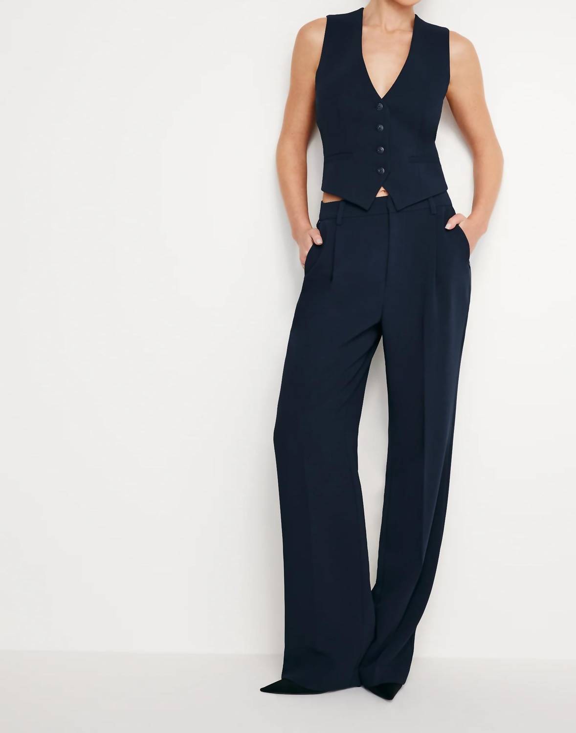 Good American - Luxe Suiting Column Trouser