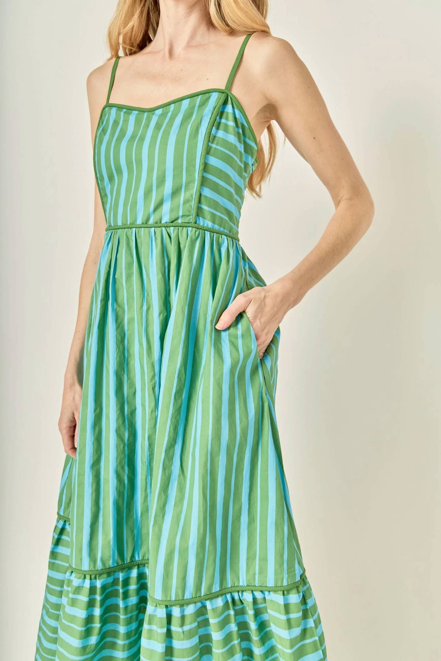 English Factory - Stripe Midi Dress