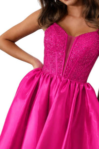 Lucci Lu - Beaded Short Corset A-line Dress