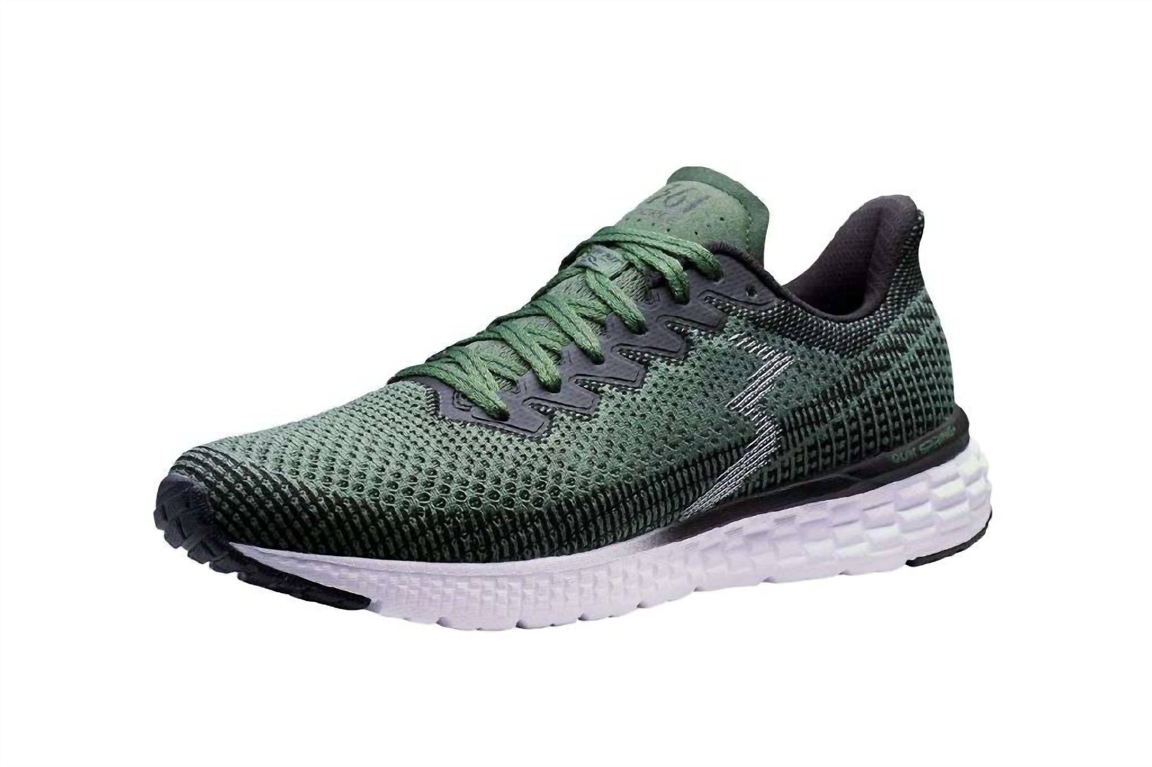 361 Degrees Men's Fierce Running Shoes in dark springs thyme - men's shoe - detail view