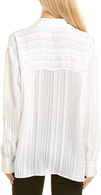 Vince - Drapey Stripe Band Collar Shirt