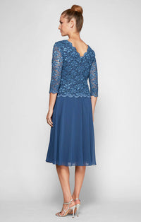 Alex Evenings - Bella Sequin Lace Midi Dress