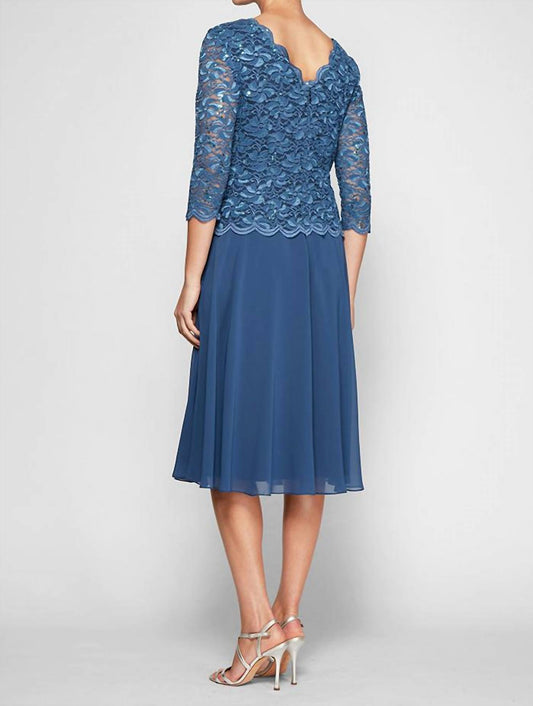 Alex Evenings - Bella Sequin Lace Midi Dress