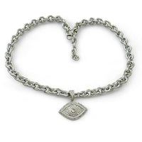 Jagged Halo Jewelry - Women's Chunky Chain Evil Eye Necklace