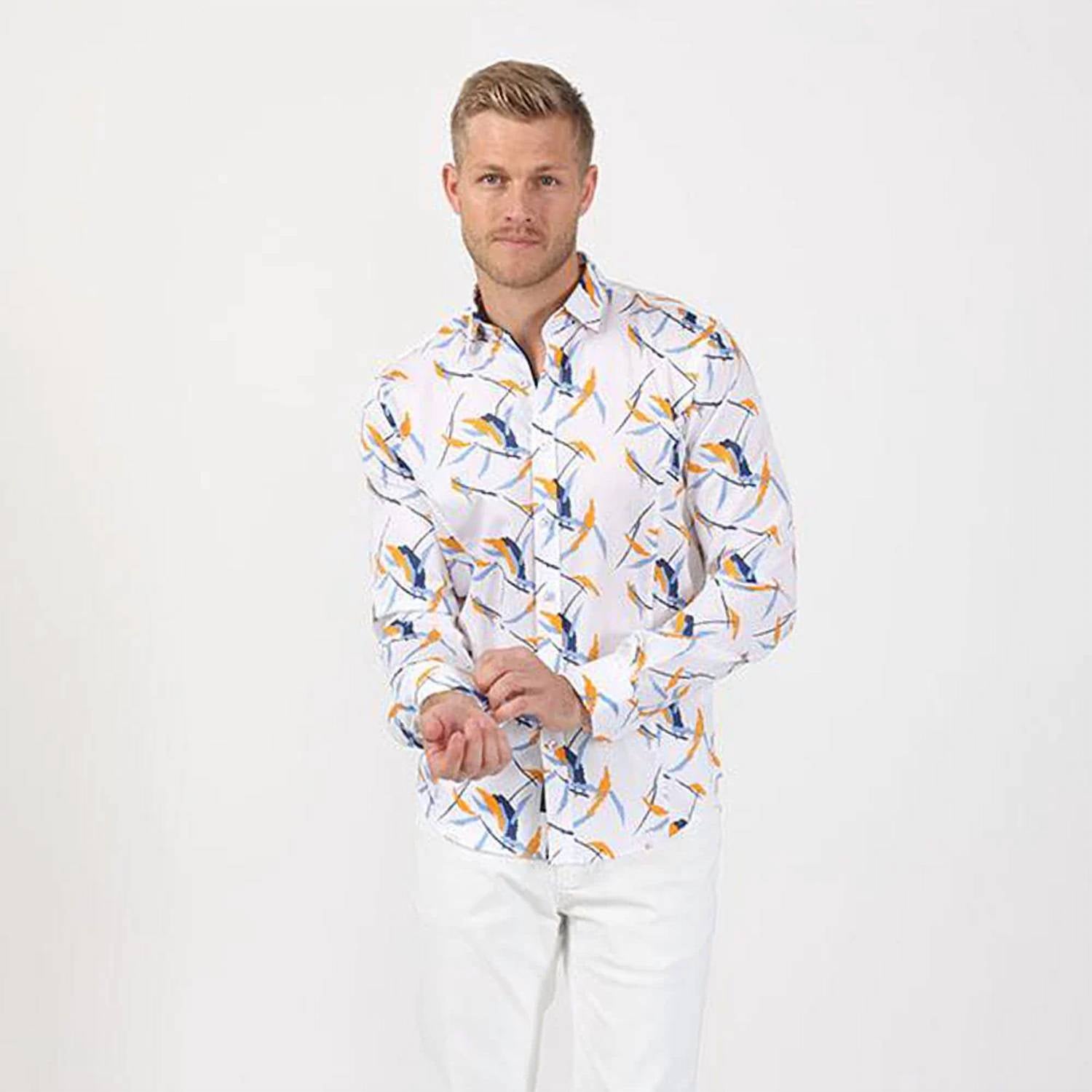 Eight X - Retro Button Down Shirt With Colorful Design
