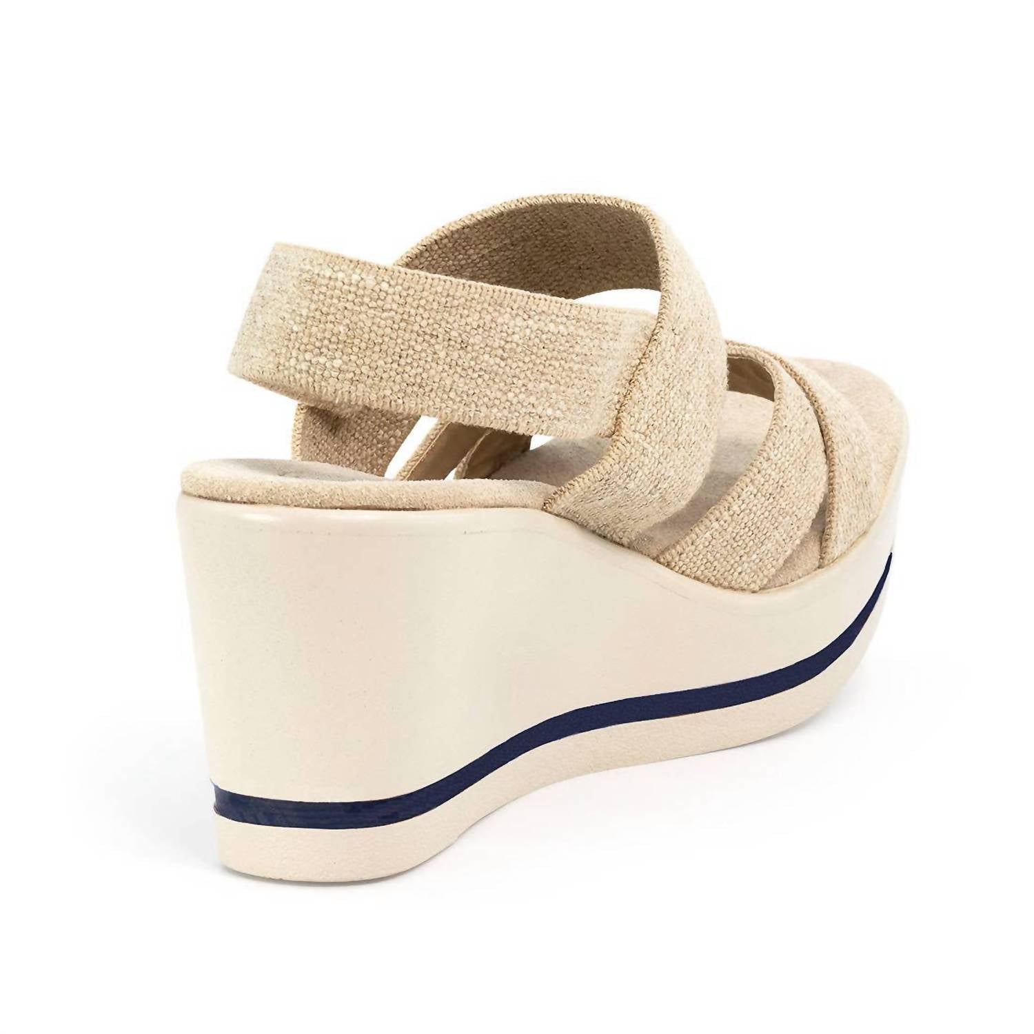 CHARLESTON SHOE CO. Women's Paris Platform Wedge in linen - women's shoe - view 5