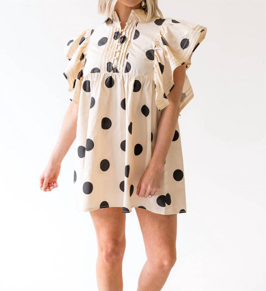 Bibi - Terra Polka Dot Ruffled Dress