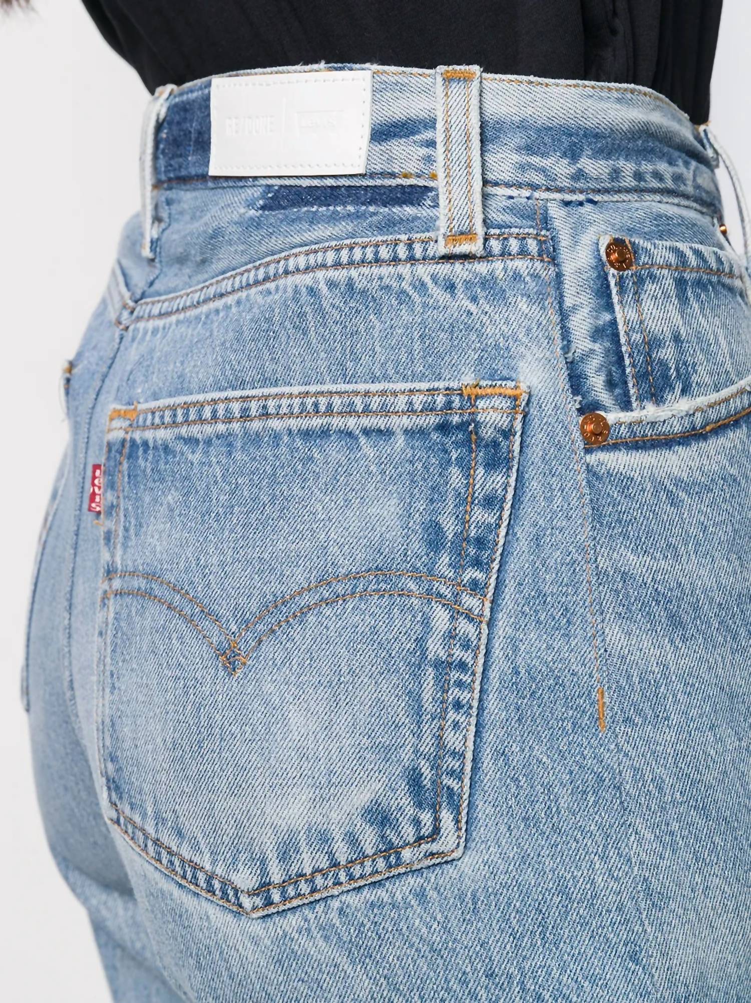 Re/Done - High Rise Wide Leg Crop Jeans
