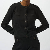 Joseph Ribkoff - Crew Neck Button Front Jacket