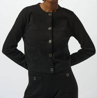 Joseph Ribkoff - Women's Crew Neck Button Front Jacket