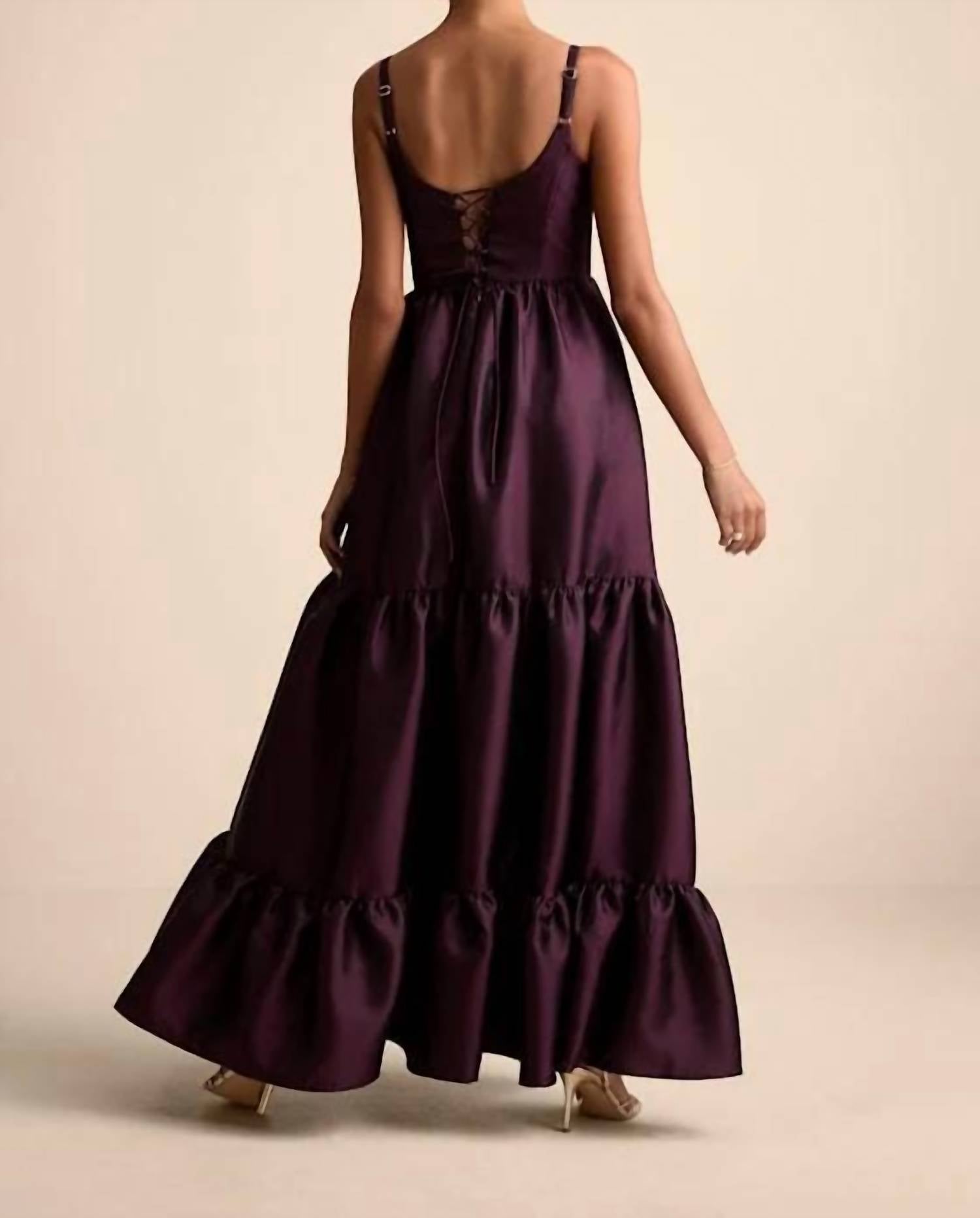 Lulus - Women's Avalie Tiered Bustier Maxi Dress