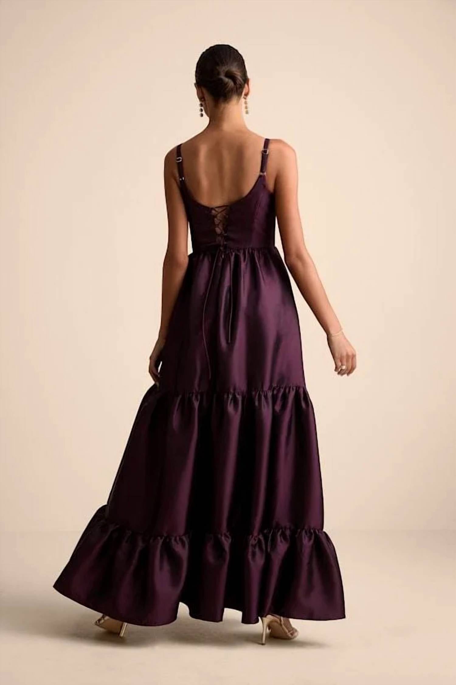 Lulus - Women's Avalie Tiered Bustier Maxi Dress