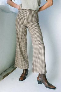 ROLLA'S Sailor Gingham Pant in khaki - women's pants