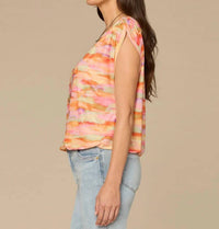 Democracy - Women's Printed Bubble Hem Top
