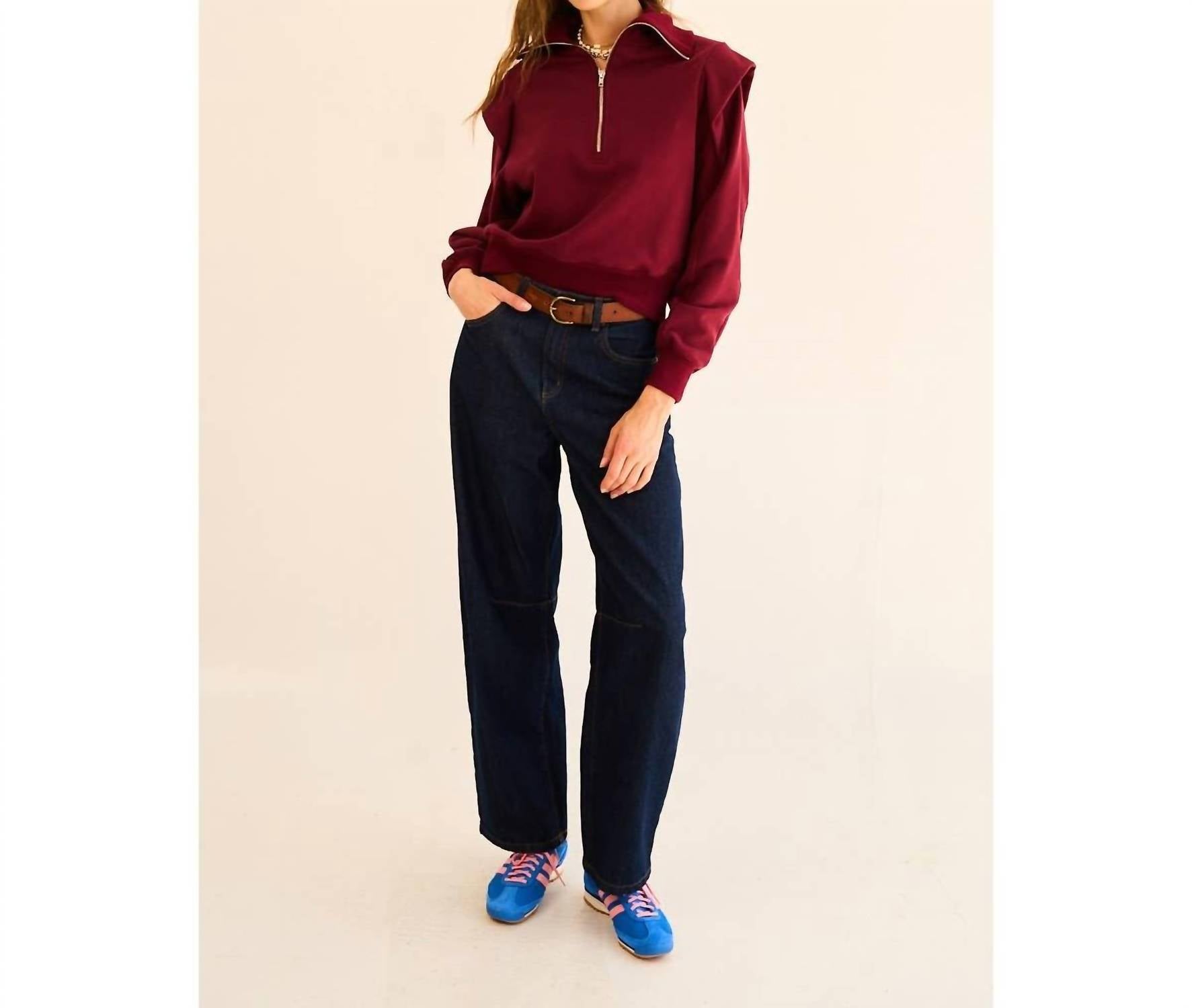The Greii - Mar Zip-Up Ruffled Sweatshirt