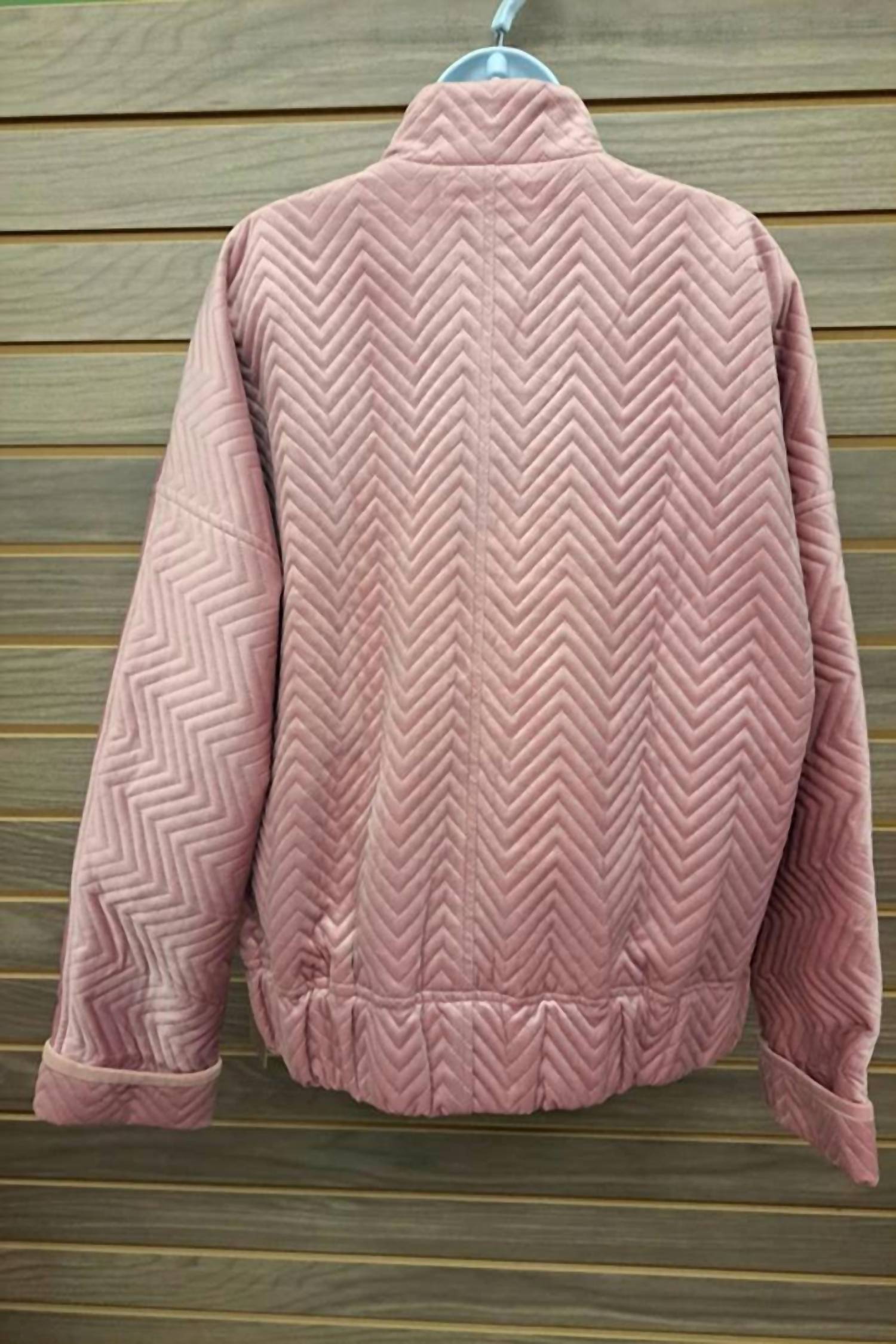 Remixmess - Women's Jacket With Zip Zigzag Elastic Bottom