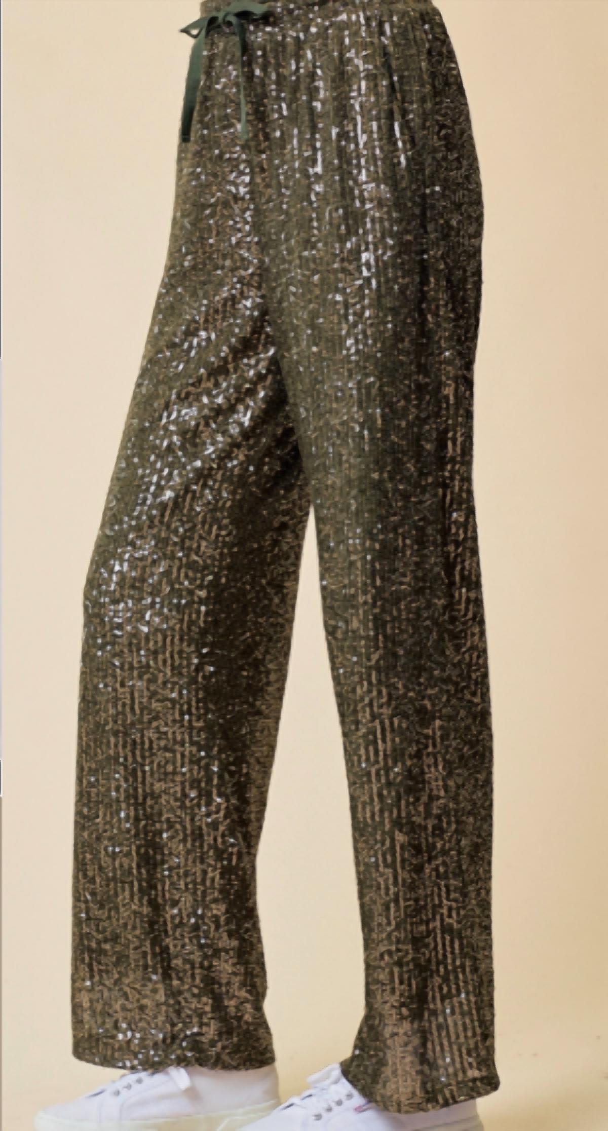 Doe And Rae - Sequin straight pants