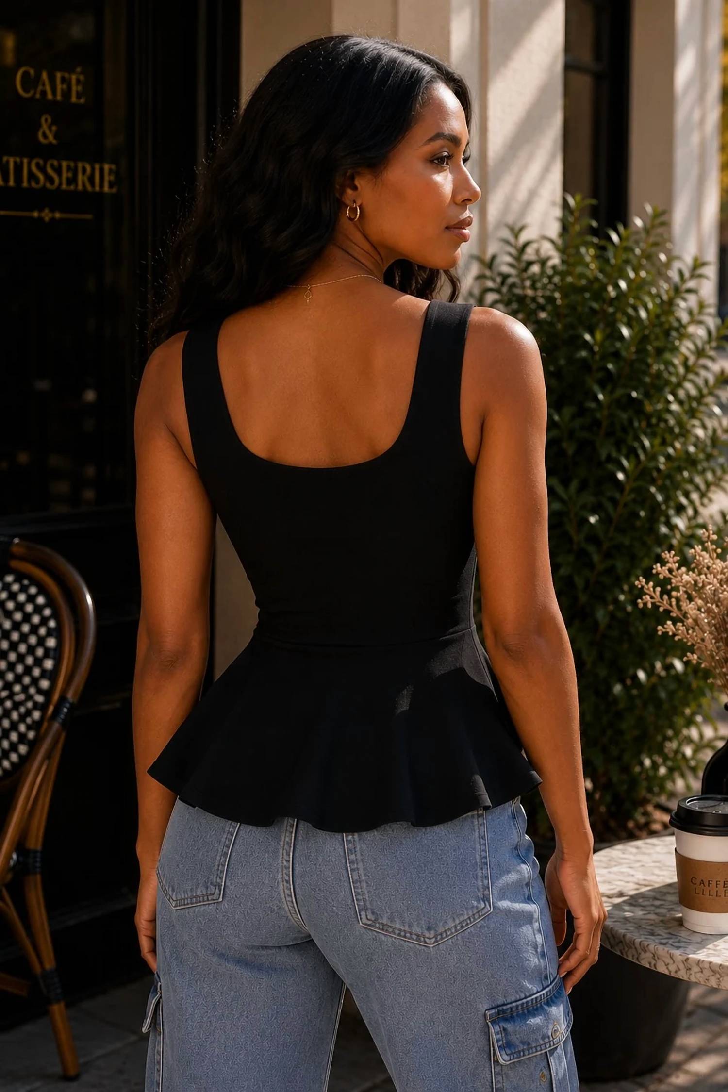 Surelymine - Sienna Starfish Strap Peplum Top