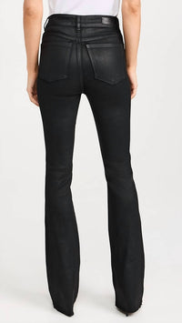 DL1961 - Women's Bridget Boot High Rise Instasculpt Jeans in black coated - women's jeans - detail view