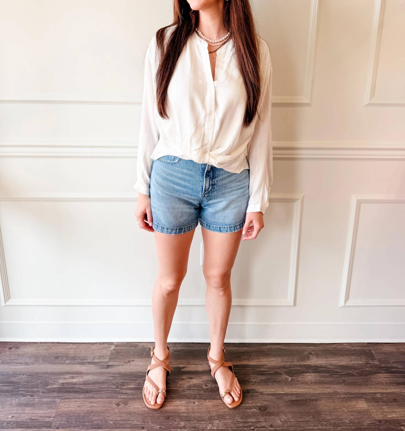 Skies Are Blue - Effortless Chic Twist Blouse