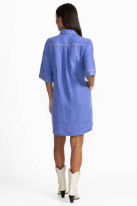 Johnny Was - Kimono Sleeve Linen Shirt Dress