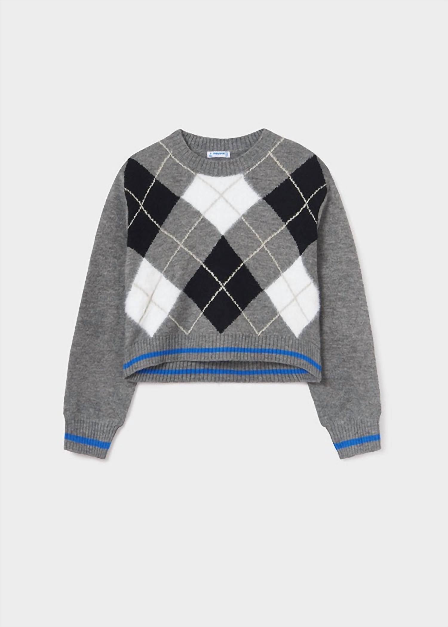 Mayoral - Girls' Prepschool Argyle Sweater