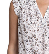 Go By Go Silk - Sleeveless Girly Crinkle Silk Blouse