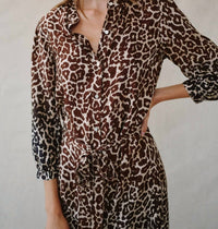 Bella Dahl - Puff Sleeve Belted Shirt Dress