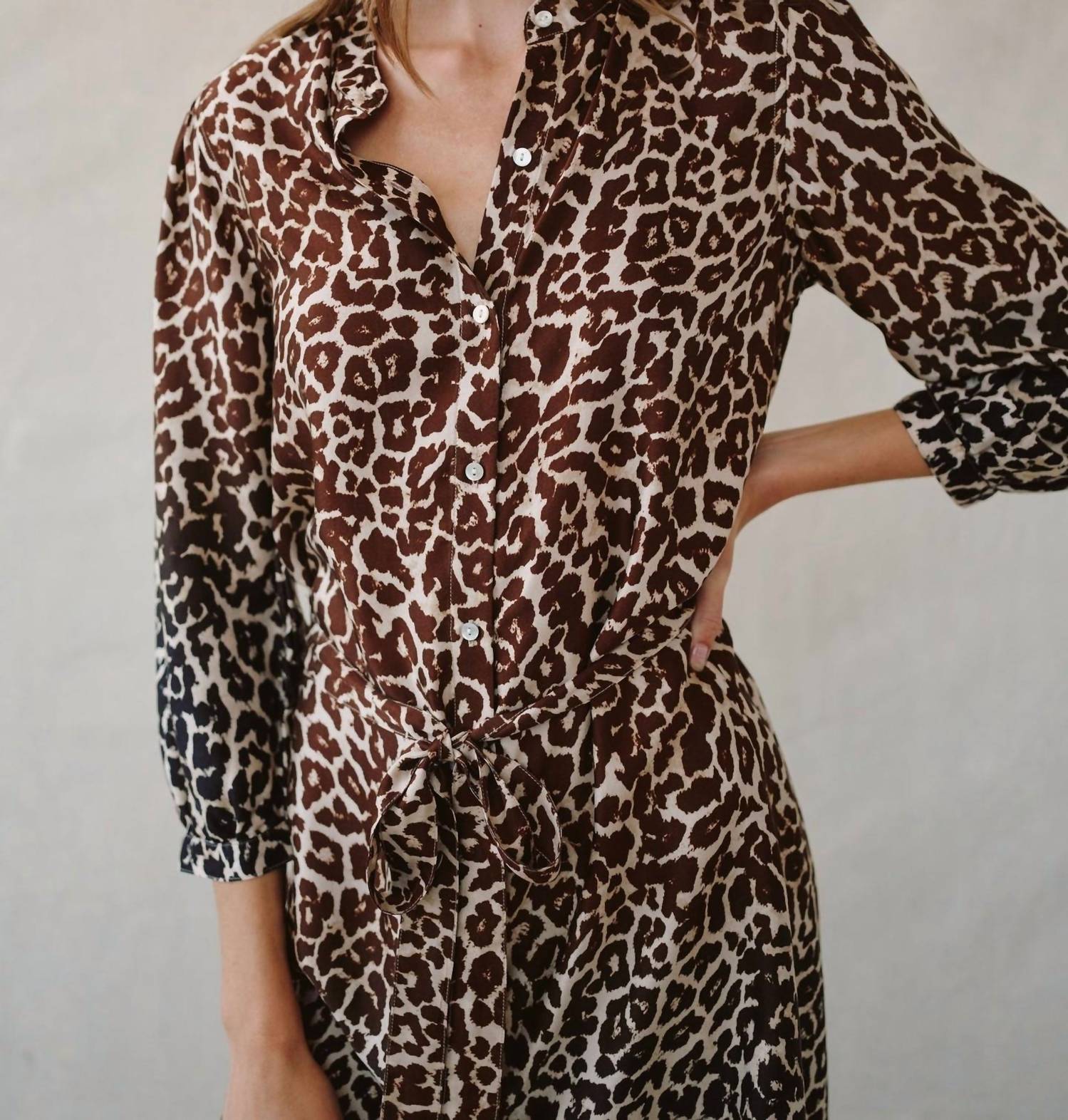 Bella Dahl - Puff Sleeve Belted Shirt Dress