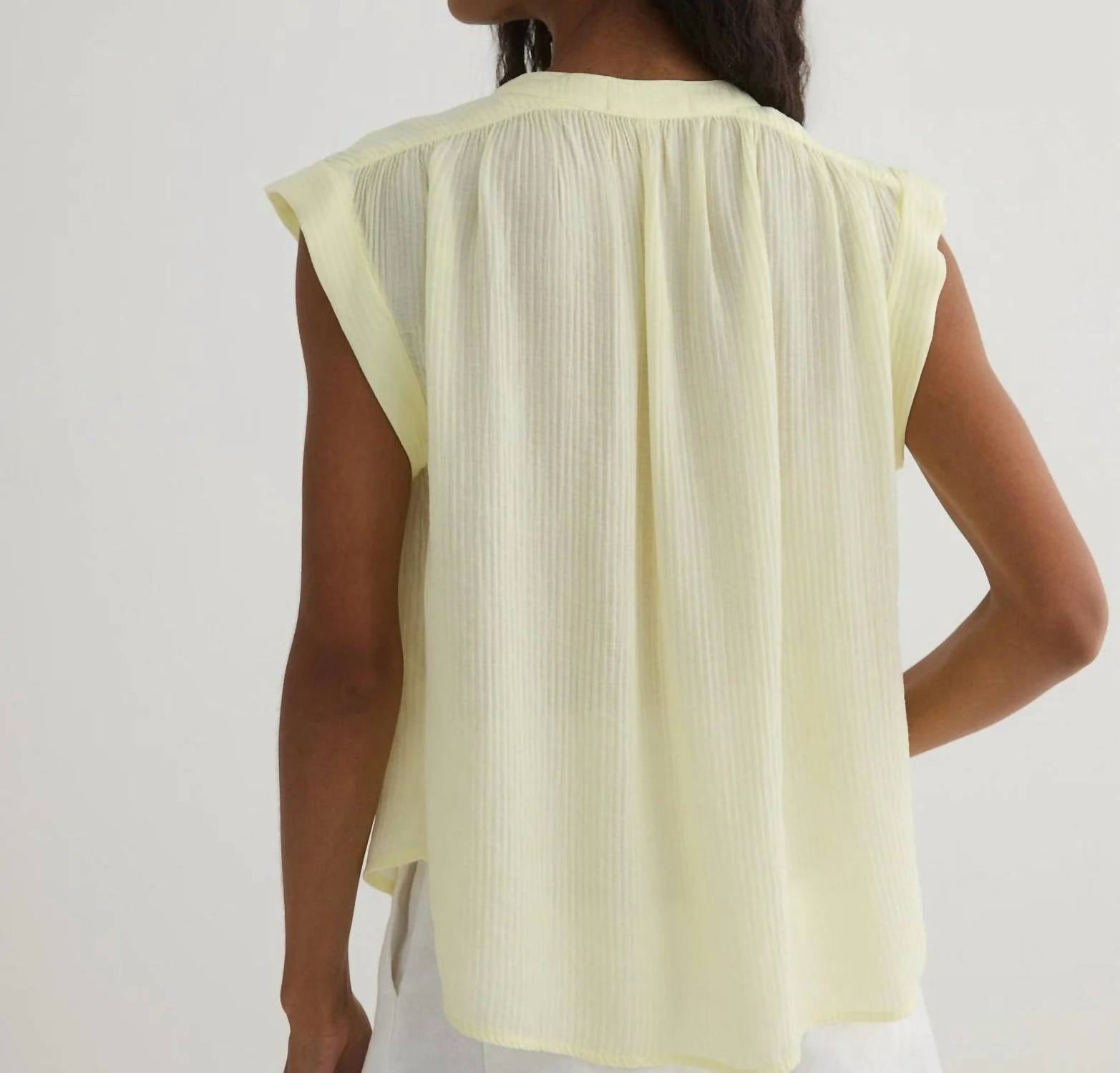 Bella Dahl - Shirred Pullover Cap Sleeve Top