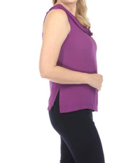 Joseph Ribkoff - Cowl Neck Sleeveless Lightweight Tank