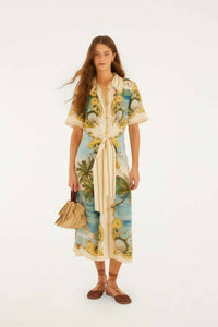 Farm Rio - Collared Midi Dress