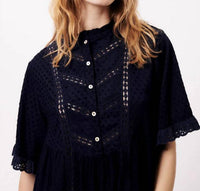 FRNCH Women's Anny Woven Dress in blue marine - women's dress - view 4