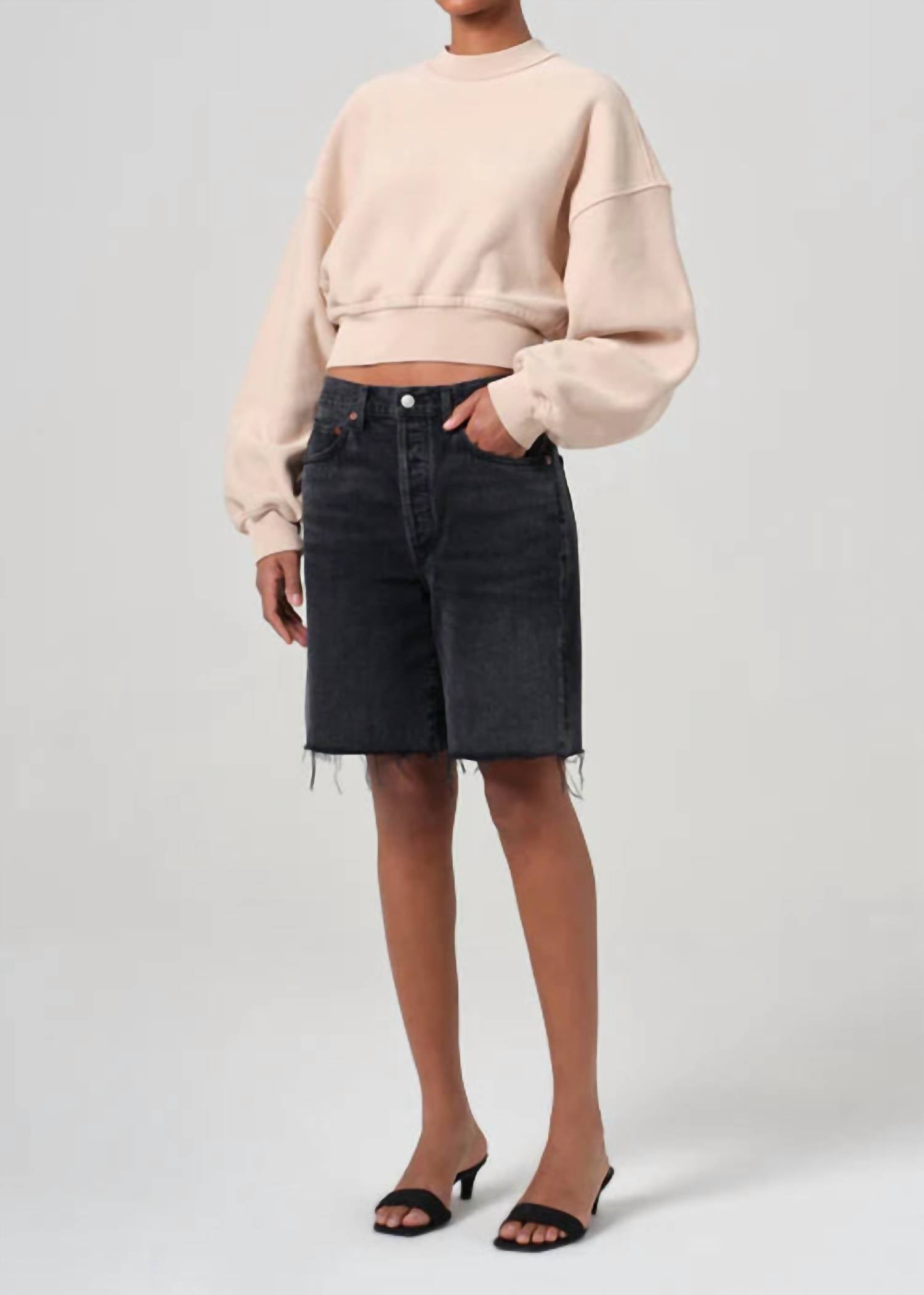 AGOLDE Kit Sweatshirt in wafer - women's sweater - alternate view