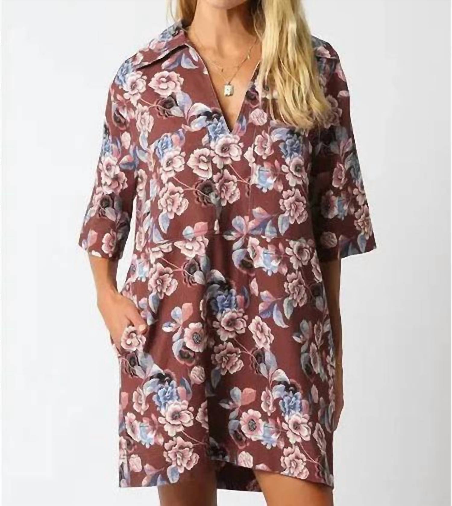 Entro - Angie Floral Twill Shift Dress
