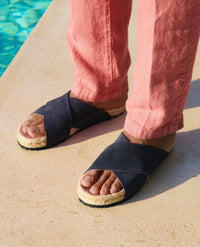 Manebi - Suede Crossed Bands Sandals Hamptons Espadrilles