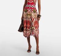 Farm Rio - Scallops Midi Skirt