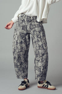 Urban Daizy - Paisley Print Cropped Wide Leg Pants