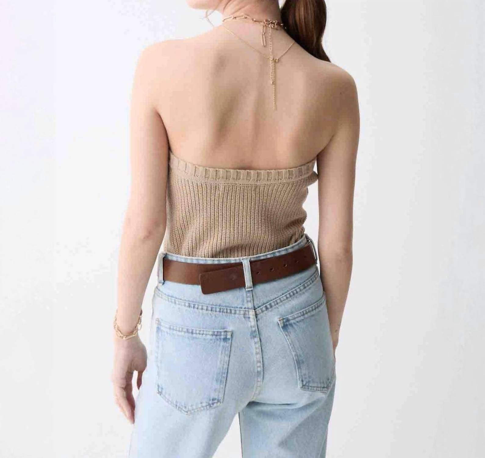 Deluc - Tinto Strapless Knit Top