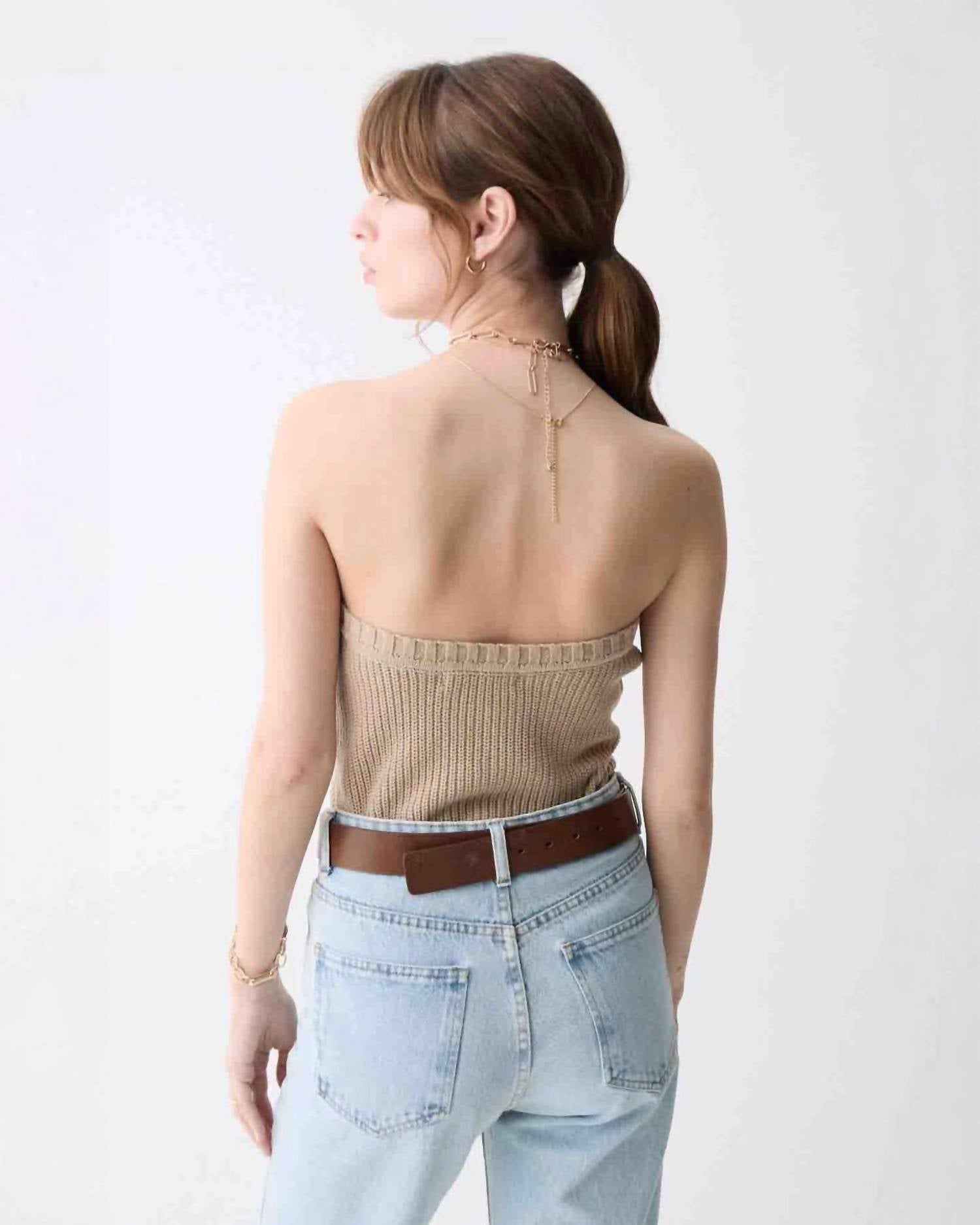 Deluc - Tinto Strapless Knit Top