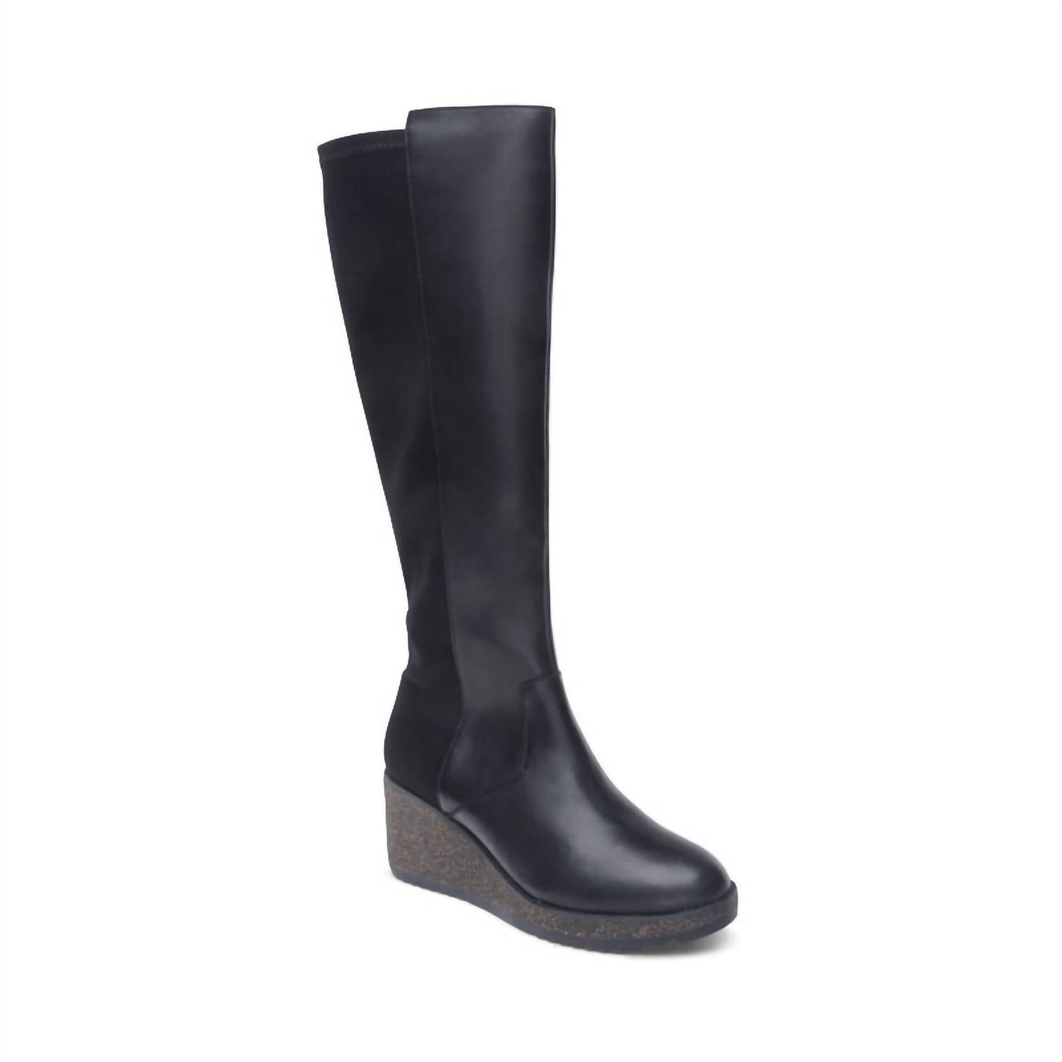 Aetrex - Women's Rose Knee High Cork Wedge Boot