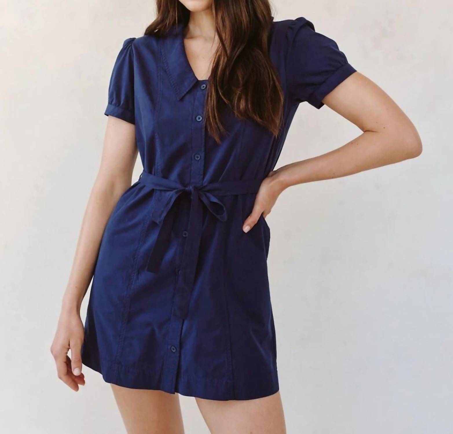 Bella Dahl - Short Sleeve Seamed Collar Dress