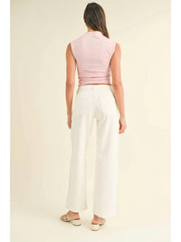 Just Black Denim - Mid Rise Slim Wide Leg Pants